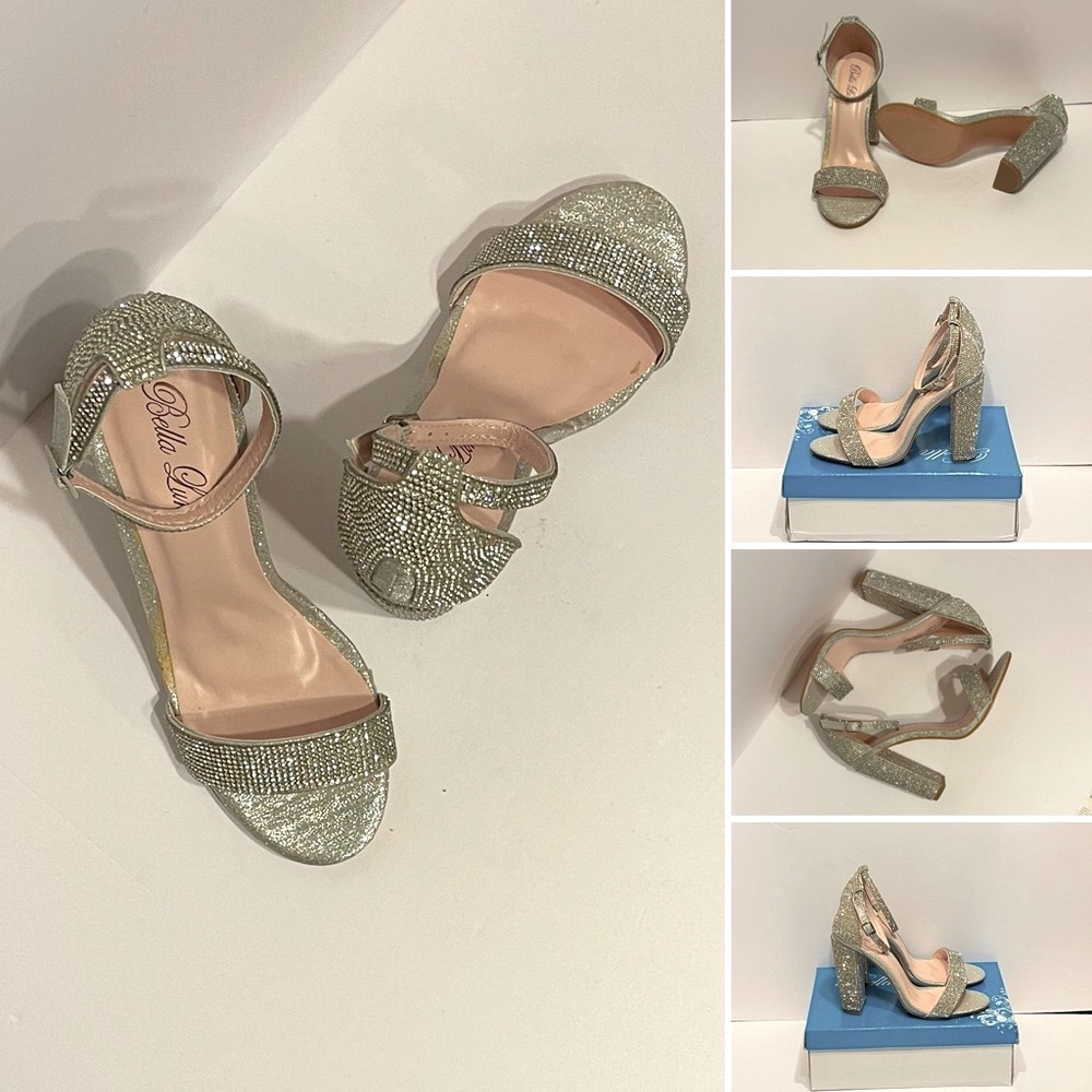 Open Toe Rhinestone Sandals - Picture 9 of 10